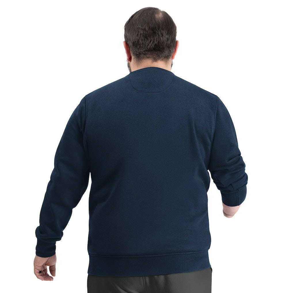 Denver Nuggets G-III Sports by Carl Banks Adaptive Headliner Fleece Crewneck Sweatshirt Navy