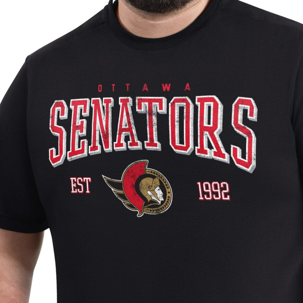 Ottawa Senators G-III Sports by Carl Banks Adaptive Classic Team Graphic T-Shirt - Black - NHL 203456410