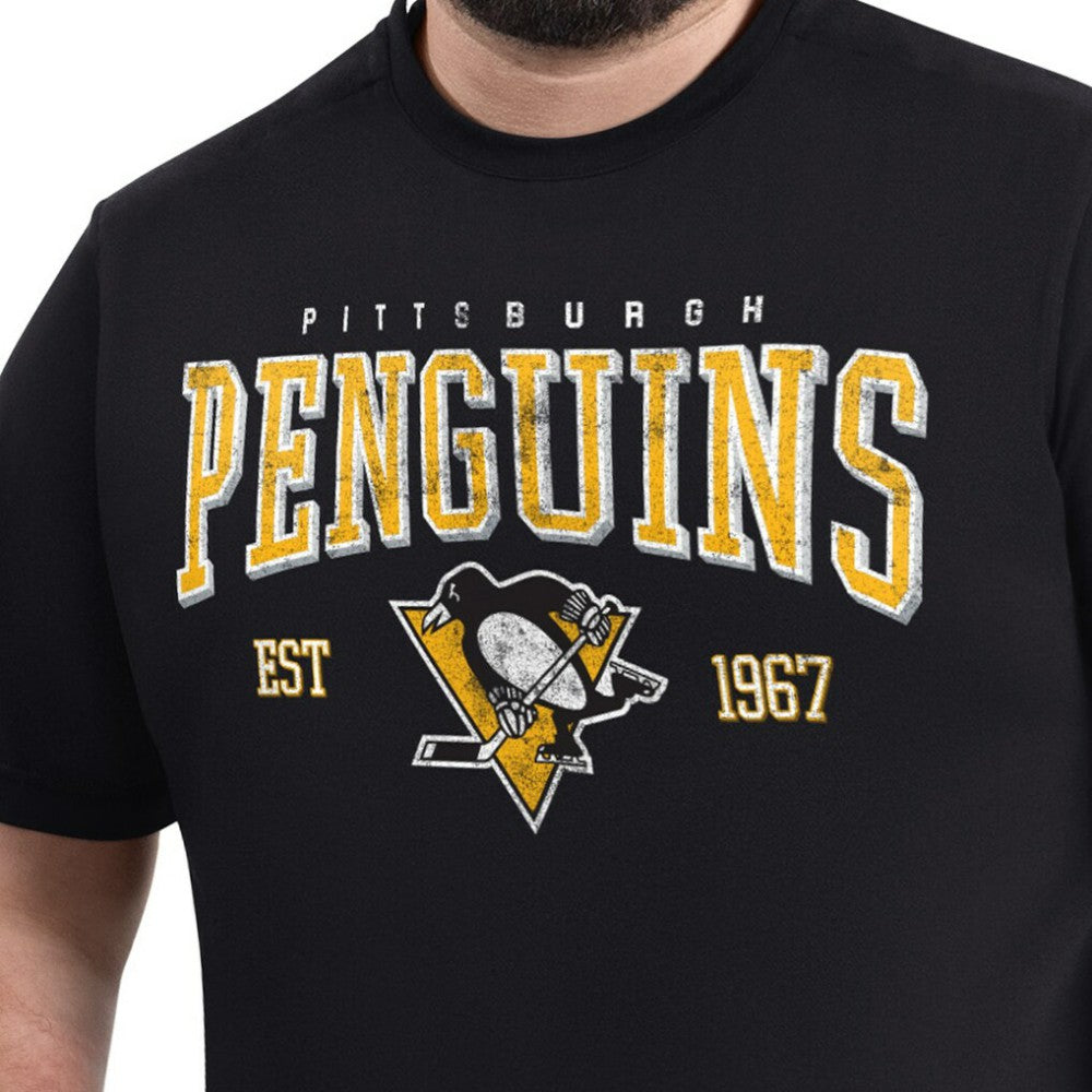 Pittsburgh Penguins G-III Sports by Carl Banks Adaptive Classic Team Graphic T-Shirt - Black - NHL 203456414
