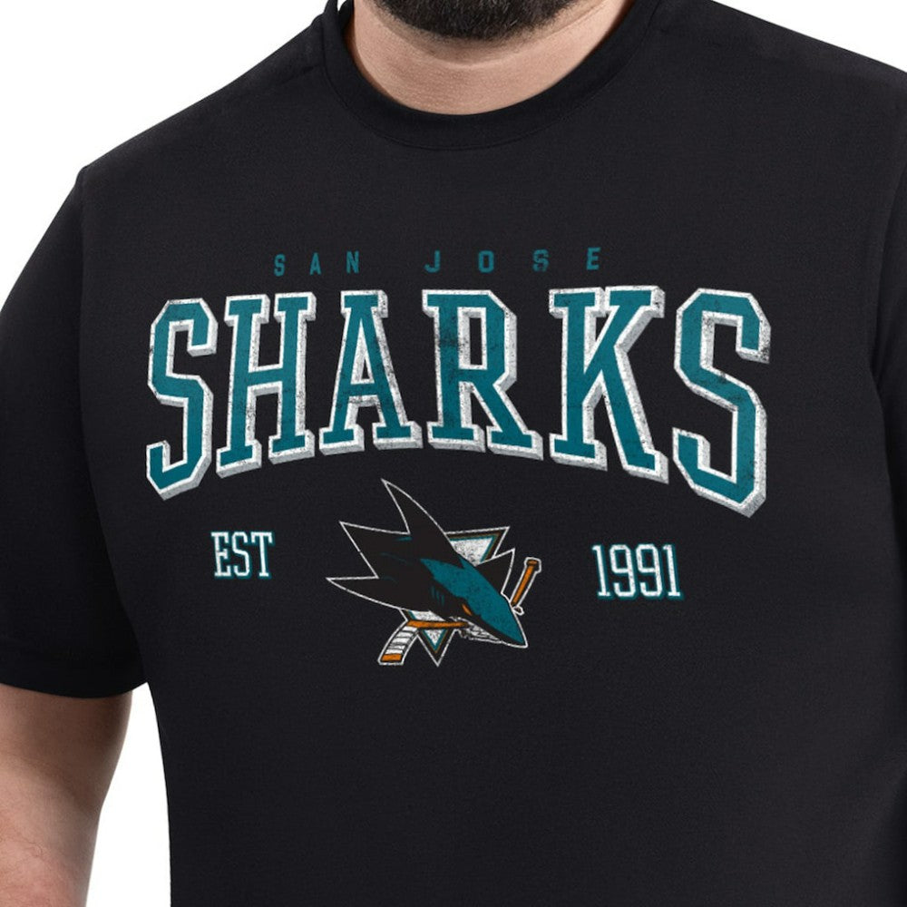 San Jose Sharks G-III Sports by Carl Banks Adaptive Classic Team Graphic T-Shirt - Black - NHL 203456415
