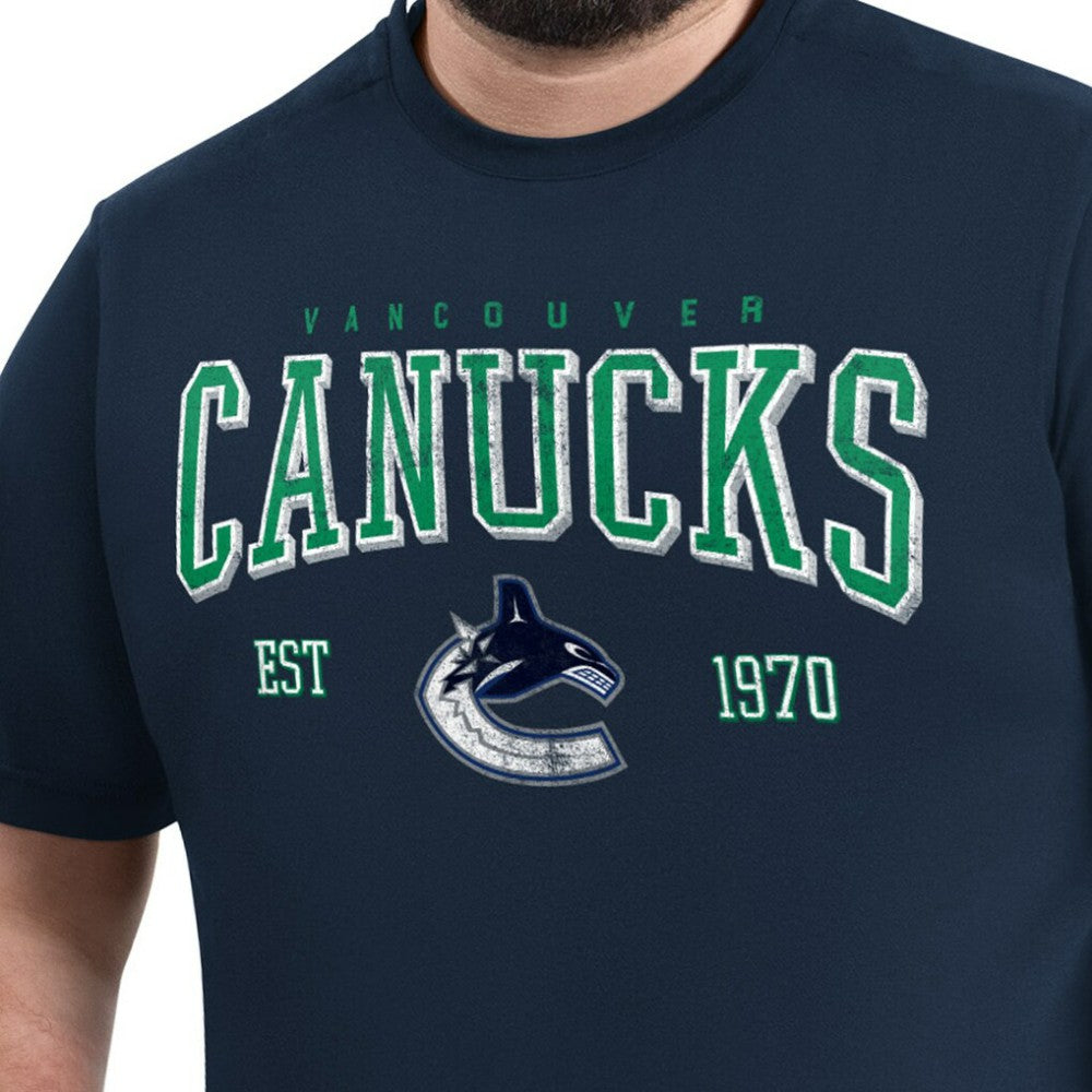 Vancouver Canucks G-III Sports by Carl Banks Adaptive Classic Team Graphic T-Shirt - Navy - NHL 203456427