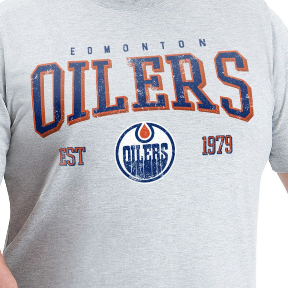 Edmonton Oilers G-III Sports by Carl Banks Adaptive Classic Team Graphic T-Shirt - Gray - NHL 203456429