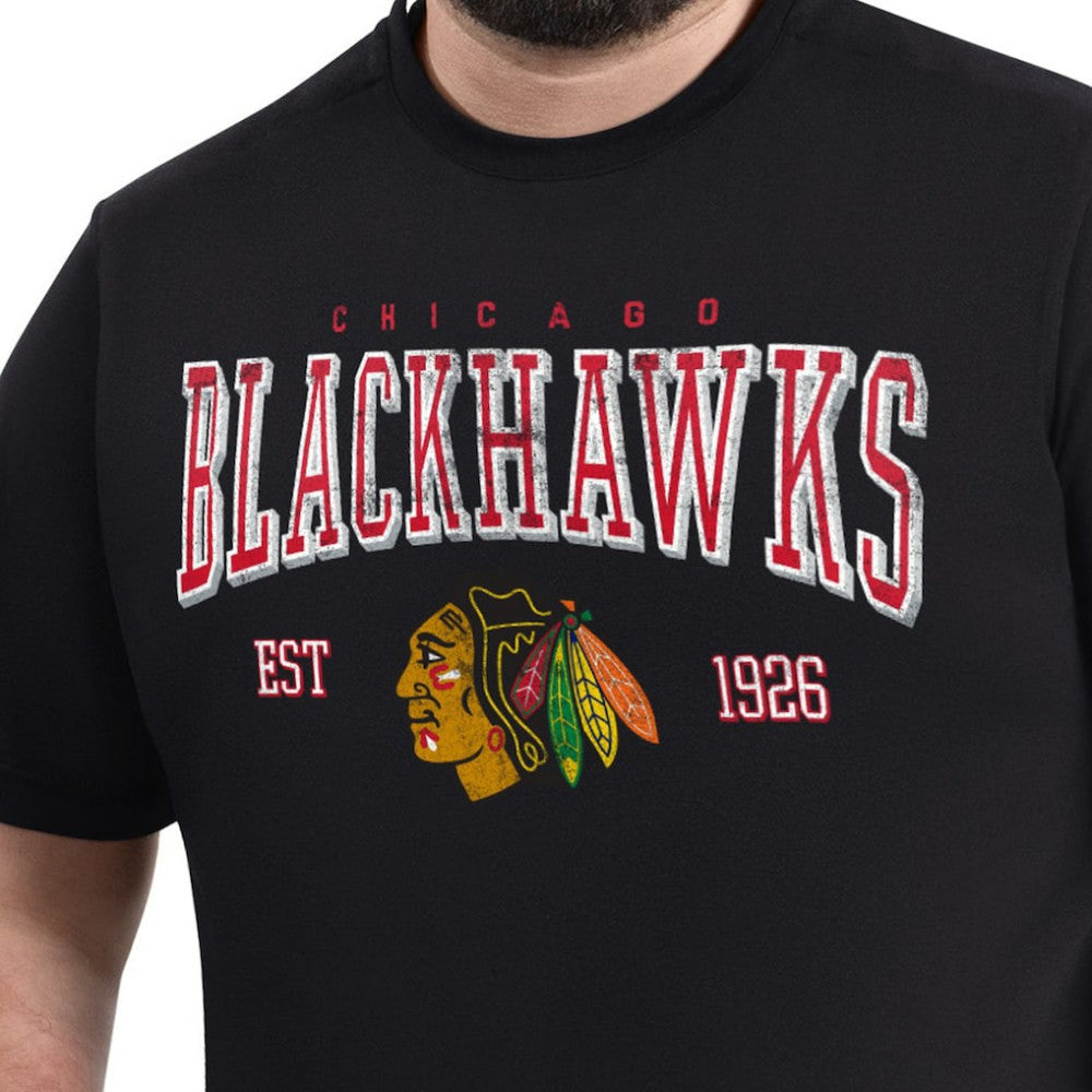 Chicago Blackhawks G-III Sports by Carl Banks Adaptive Classic Team Graphic T-Shirt - Black - NHL 203456431