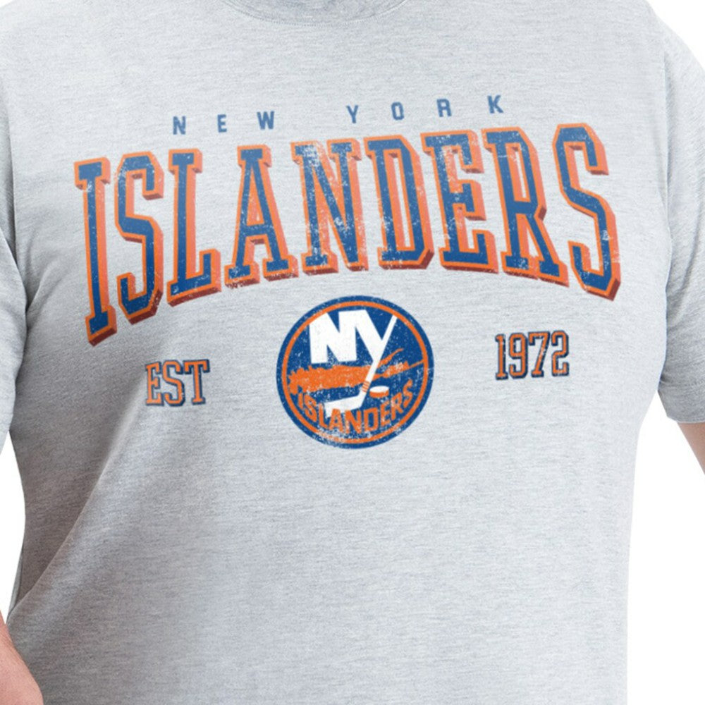 New York Islanders G-III Sports by Carl Banks Adaptive Classic Team Graphic T-Shirt - Gray - NHL 203456438