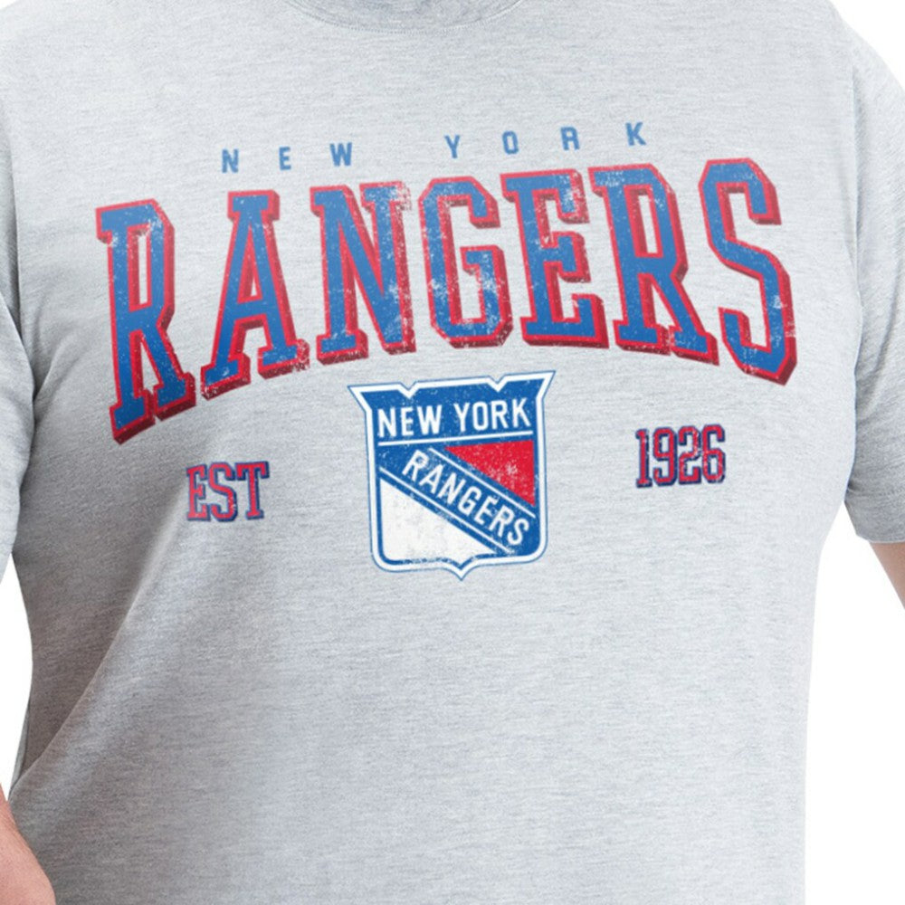 New York Rangers G-III Sports by Carl Banks Adaptive Classic Team Graphic T-Shirt - Gray - NHL 203456439