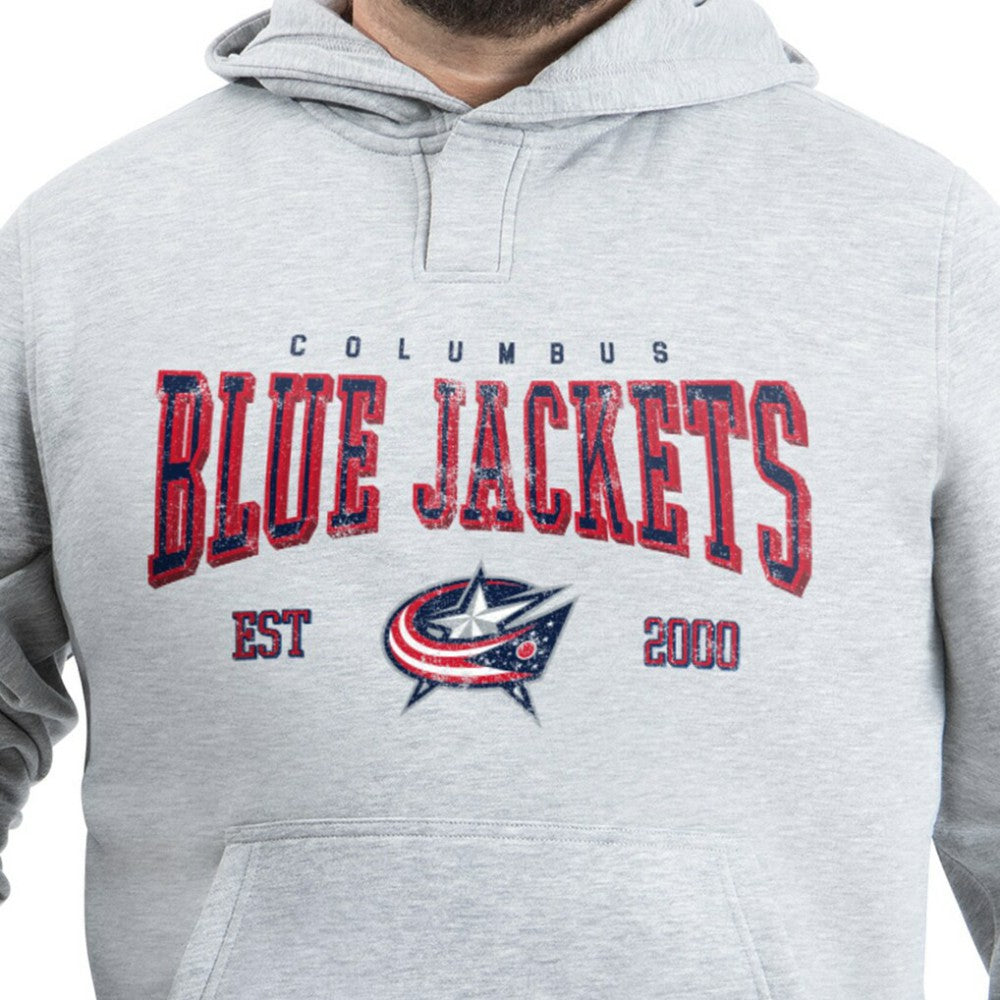 Columbus Blue Jackets G-III Sports by Carl Banks Adaptive Classic Team Spirit Fleece Hoodie - Gray - NHL 203456440