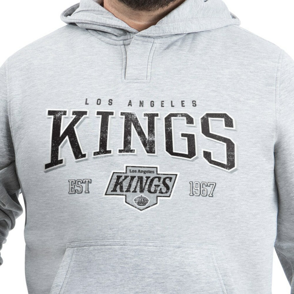 Los Angeles Kings G-III Sports by Carl Banks Adaptive Classic Team Spirit Fleece Hoodie - Gray - NHL 203456445
