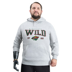 Minnesota Wild G-III Sports by Carl Banks Adaptive Classic Team Spirit Fleece Hoodie - Gray - NHL 203456446