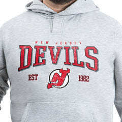 New Jersey Devils G-III Sports by Carl Banks Adaptive Classic Team Spirit Fleece Hoodie - Gray - NHL 203456448