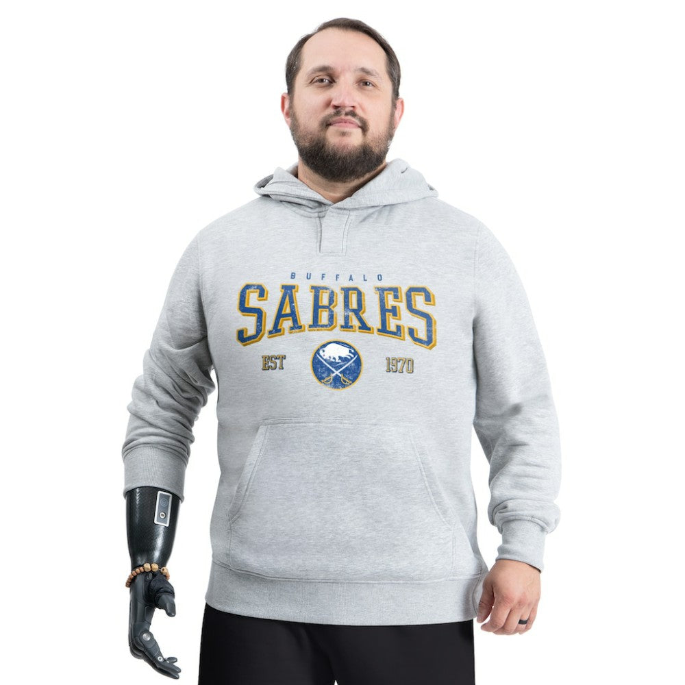 Buffalo Sabres G-III Sports by Carl Banks Adaptive Classic Team Spirit Fleece Hoodie - Gray - NHL 203456452