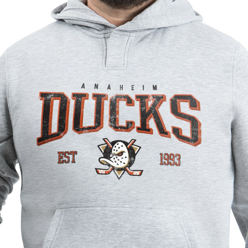 Anaheim Ducks G-III Sports by Carl Banks Adaptive Classic Team Spirit Fleece Hoodie - Gray - NHL 203456455