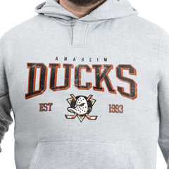 Anaheim Ducks G-III Sports by Carl Banks Adaptive Classic Team Spirit Fleece Hoodie - Gray - NHL 203456455