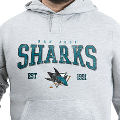 San Jose Sharks G-III Sports by Carl Banks Adaptive Classic Team Spirit Fleece Hoodie - Gray - NHL 203456456