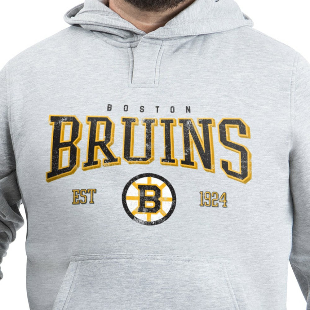 Boston Bruins G-III Sports by Carl Banks Adaptive Classic Team Spirit Fleece Hoodie - Gray - NHL 203456457