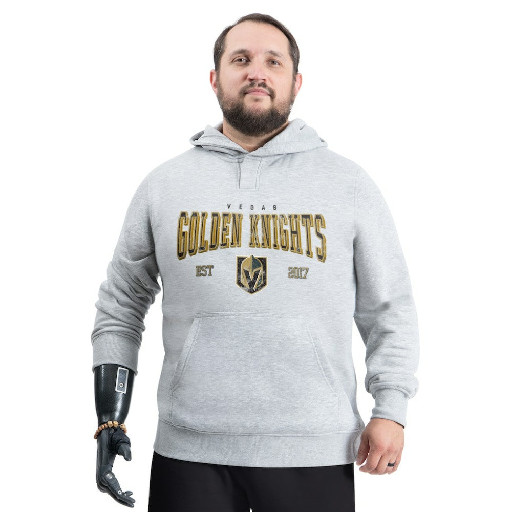 Vegas Golden Knights G-III Sports by Carl Banks Adaptive Classic Team Spirit Fleece Hoodie - Gray - NHL 203456459