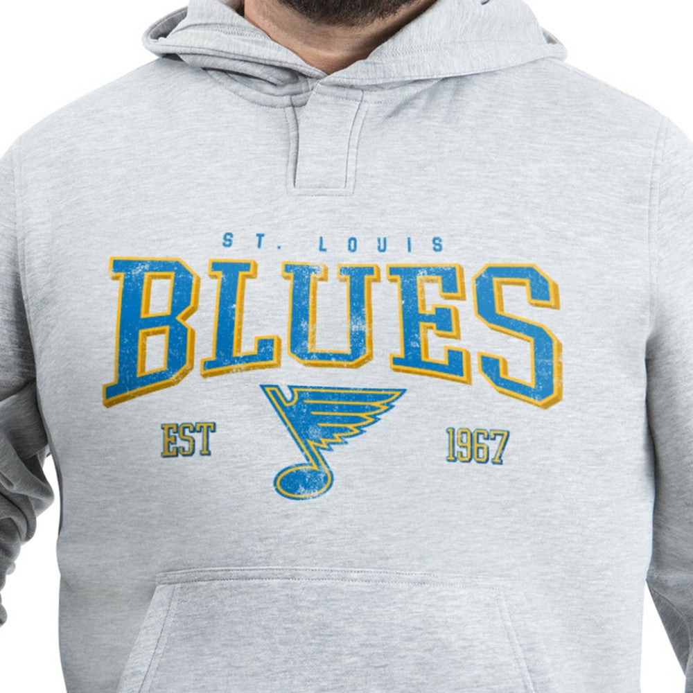 St. Louis Blues G-III Sports by Carl Banks Adaptive Classic Team Spirit Fleece Hoodie - Gray - NHL 203456460