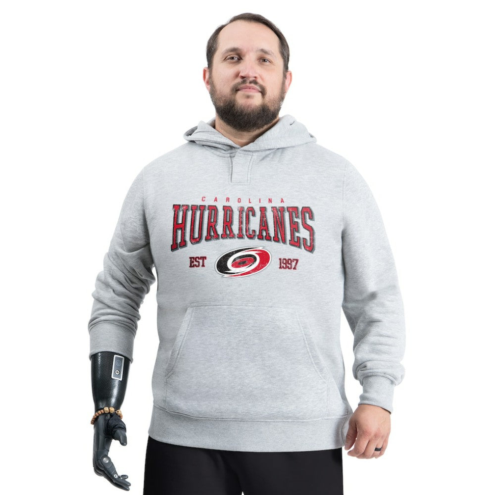 Carolina Hurricanes G-III Sports by Carl Banks Adaptive Classic Team Spirit Fleece Hoodie - Gray - NHL 203456461