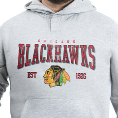 Chicago Blackhawks G-III Sports by Carl Banks Adaptive Classic Team Spirit Fleece Hoodie - Gray - NHL 203456463
