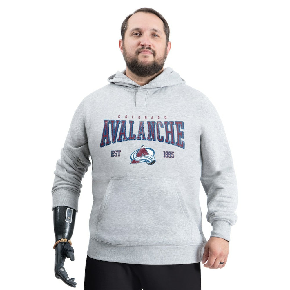 Colorado Avalanche G-III Sports by Carl Banks Adaptive Classic Team Spirit Fleece Hoodie - Gray - NHL 203456464