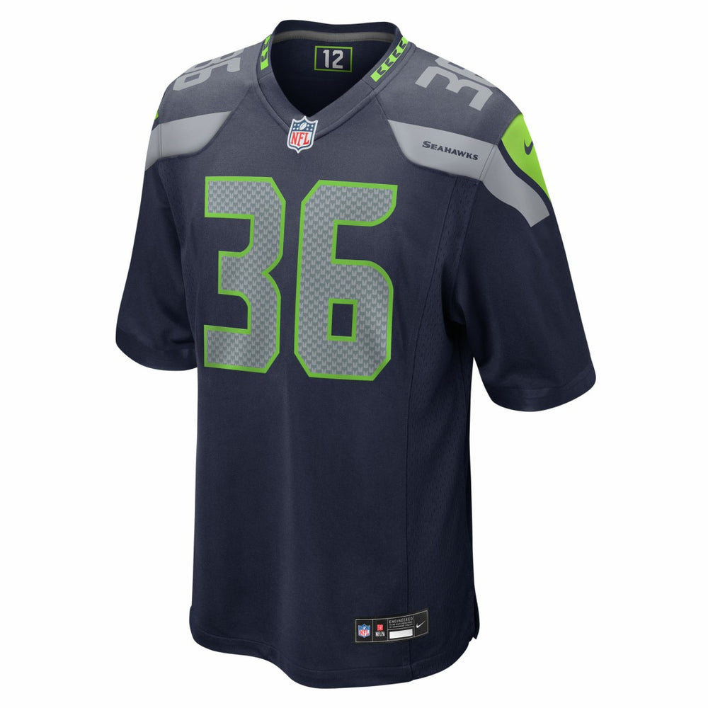 Nike George Holani Seattle Seahawks Team Game Jersey College Navy