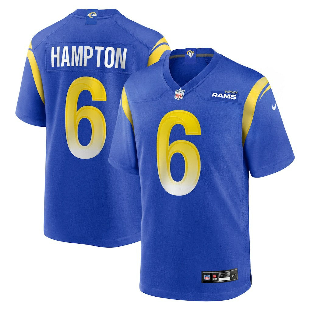 Nike Nick Hampton Los Angeles Rams Team Game Jersey Royal