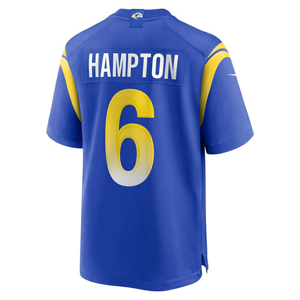 Nike Nick Hampton Los Angeles Rams Team Game Jersey Royal
