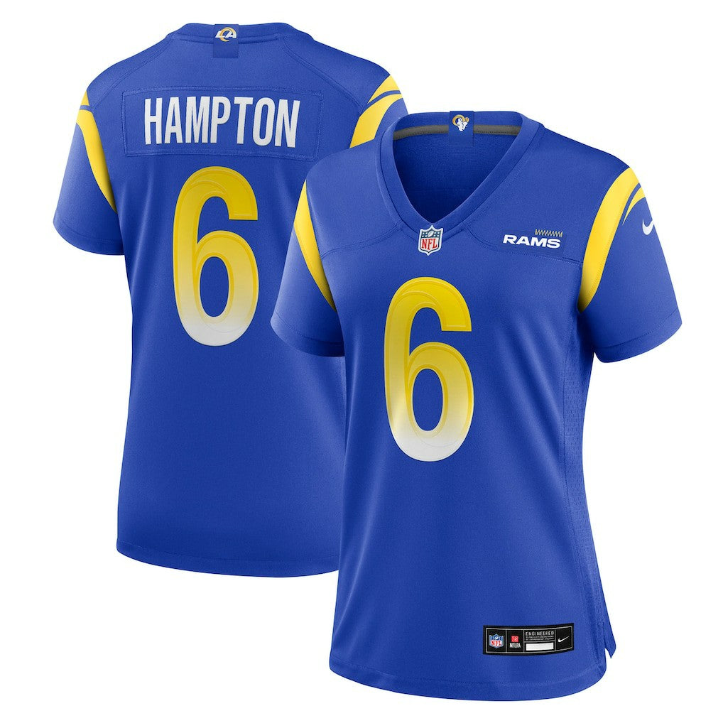 Nike Nick Hampton Los Angeles Rams Women's Team Game Jersey Royal