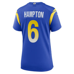 Nike Nick Hampton Los Angeles Rams Women's Team Game Jersey Royal
