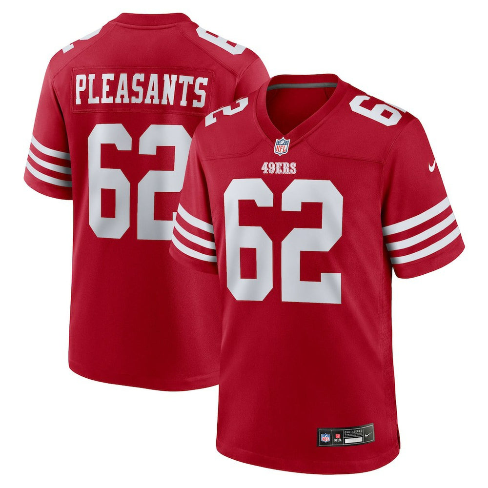 Nike Austen Pleasants San Francisco 49ers Team Game Jersey Scarlet