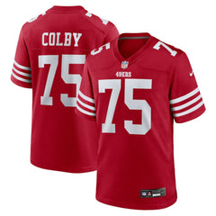 Nike Connor Colby San Francisco 49ers Team Game Jersey Scarlet