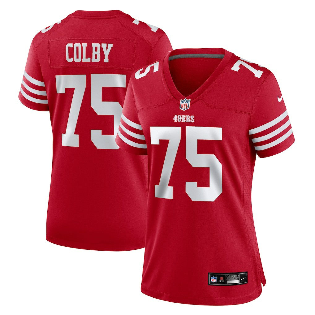 Nike Connor Colby San Francisco 49ers Women's Team Game Jersey Scarlet