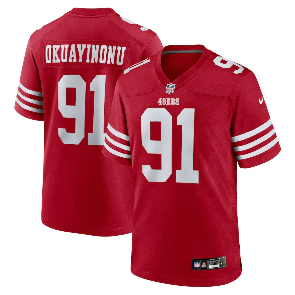 Nike Sam Okuayinonu San Francisco 49ers Team Game Jersey Scarlet