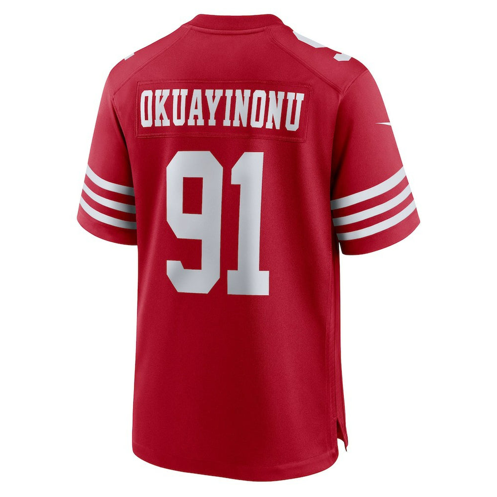 Nike Sam Okuayinonu San Francisco 49ers Team Game Jersey Scarlet