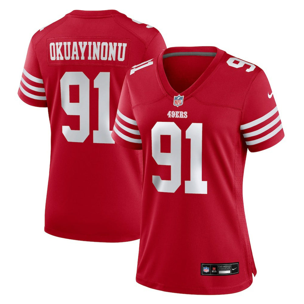 Nike Sam Okuayinonu San Francisco 49ers Women's Team Game Jersey Scarlet