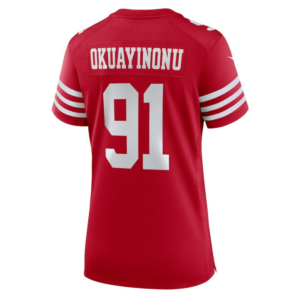 Nike Sam Okuayinonu San Francisco 49ers Women's Team Game Jersey Scarlet