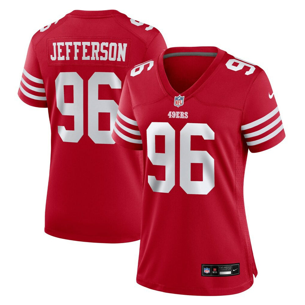 Nike Jordan Jefferson San Francisco 49ers Women's Team Game Jersey Scarlet