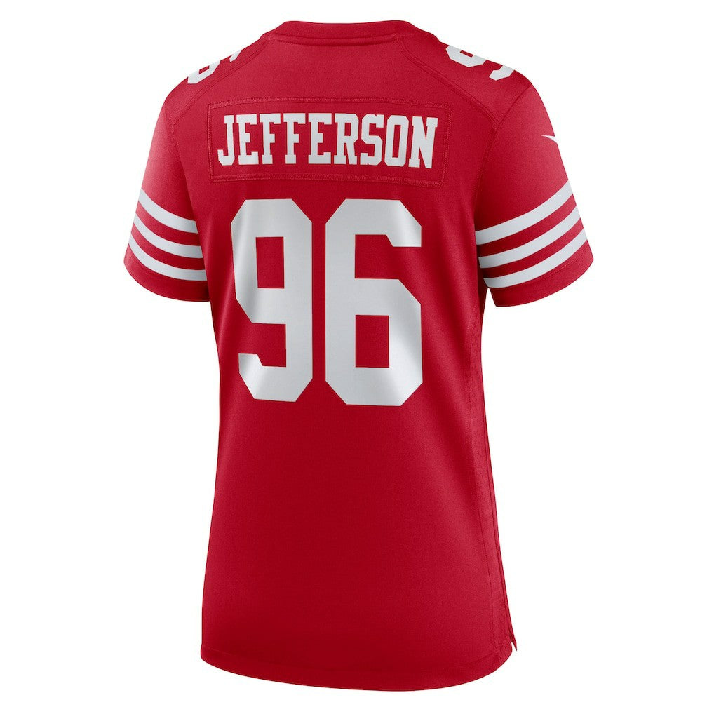 Nike Jordan Jefferson San Francisco 49ers Women's Team Game Jersey Scarlet