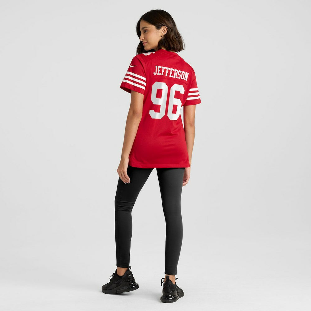 Nike Jordan Jefferson San Francisco 49ers Women's Team Game Jersey Scarlet