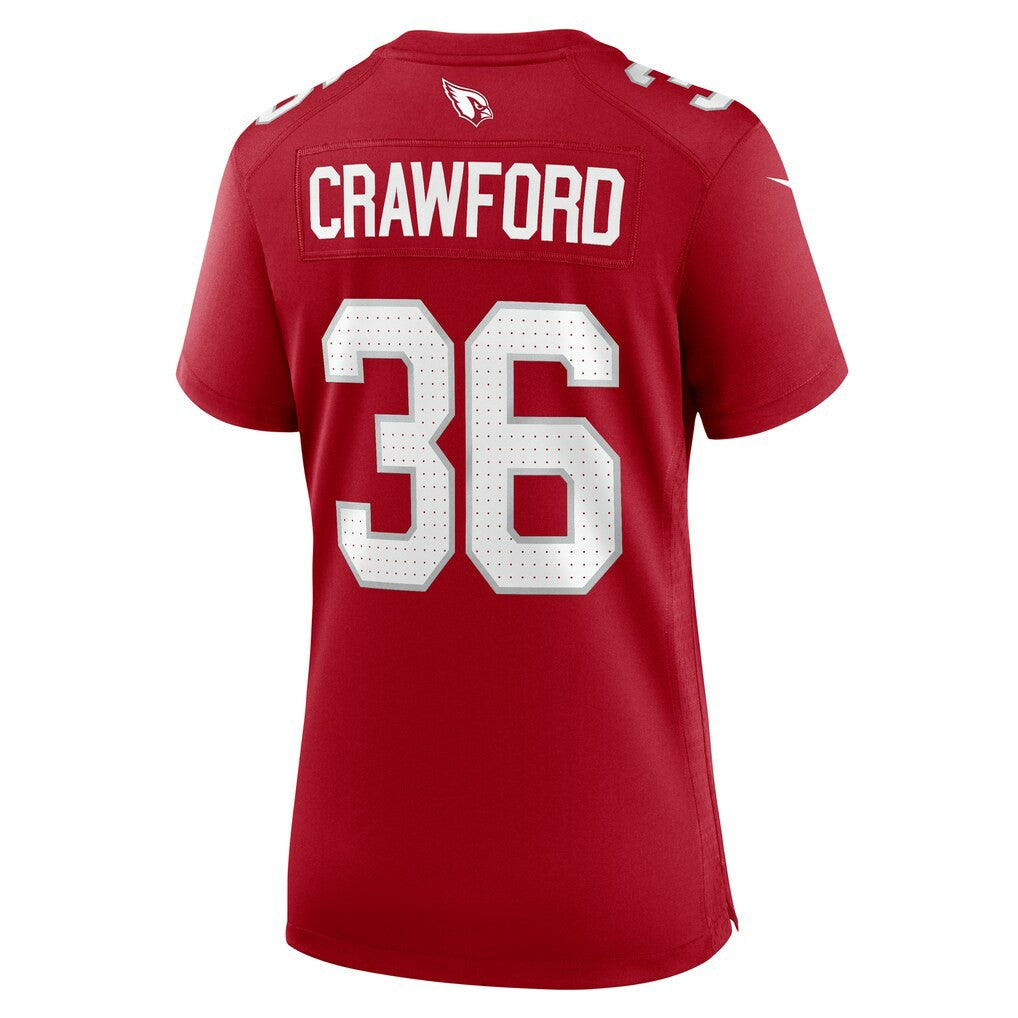 Nike Kitan Crawford Arizona Cardinals Women's Team Game Jersey Cardinal