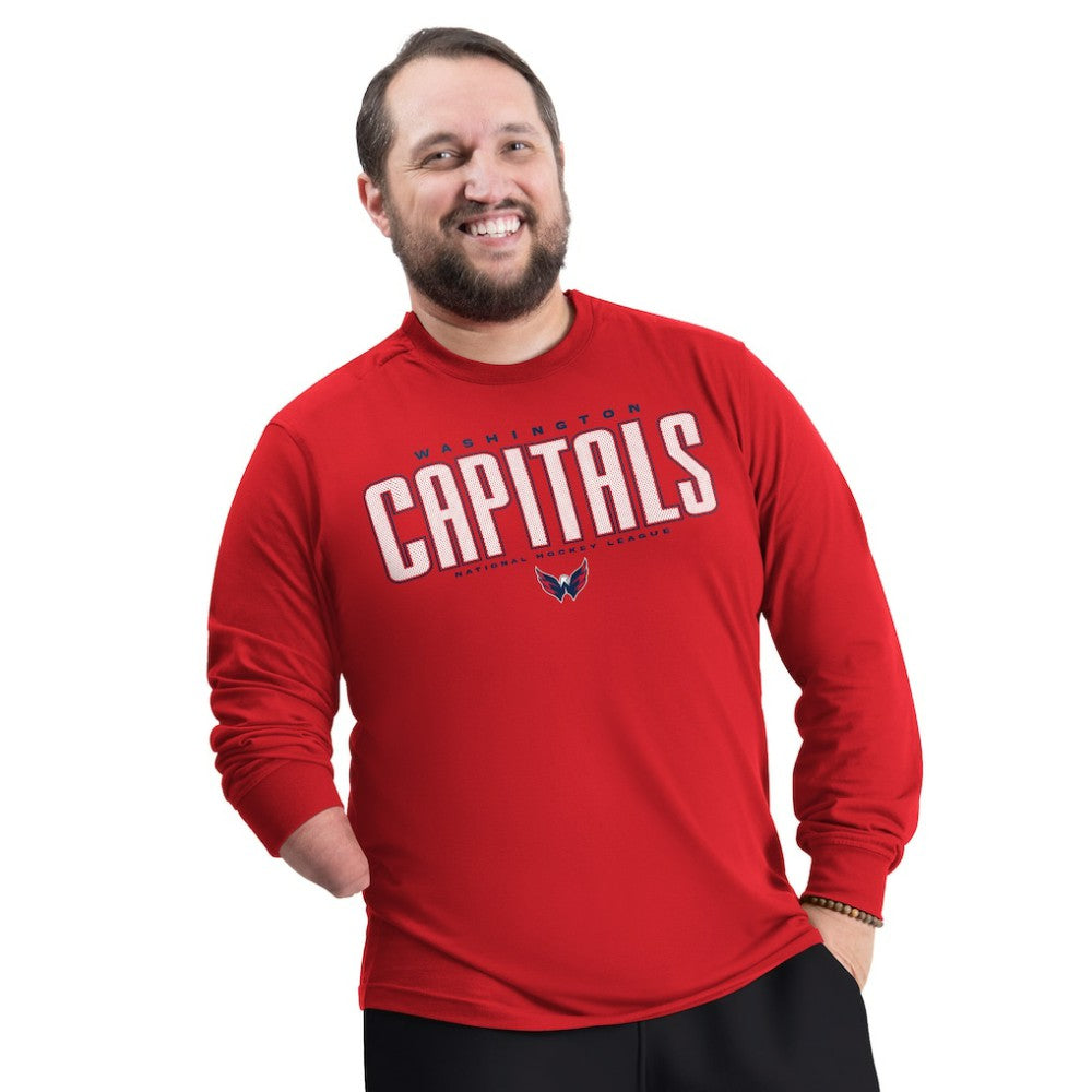 Washington Capitals G-III Sports by Carl Banks Adaptive Mesh Effect Long Sleeve T-Shirt - Red - NHL 203456825