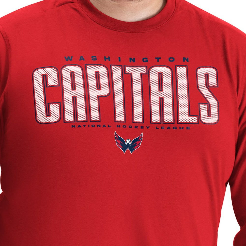 Washington Capitals G-III Sports by Carl Banks Adaptive Mesh Effect Long Sleeve T-Shirt - Red - NHL 203456825