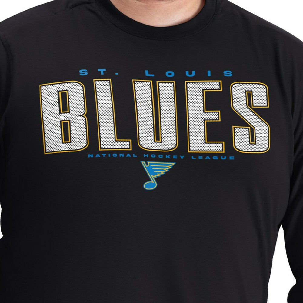 St. Louis Blues G-III Sports by Carl Banks Adaptive Mesh Effect Long Sleeve T-Shirt - Black - NHL 203456826