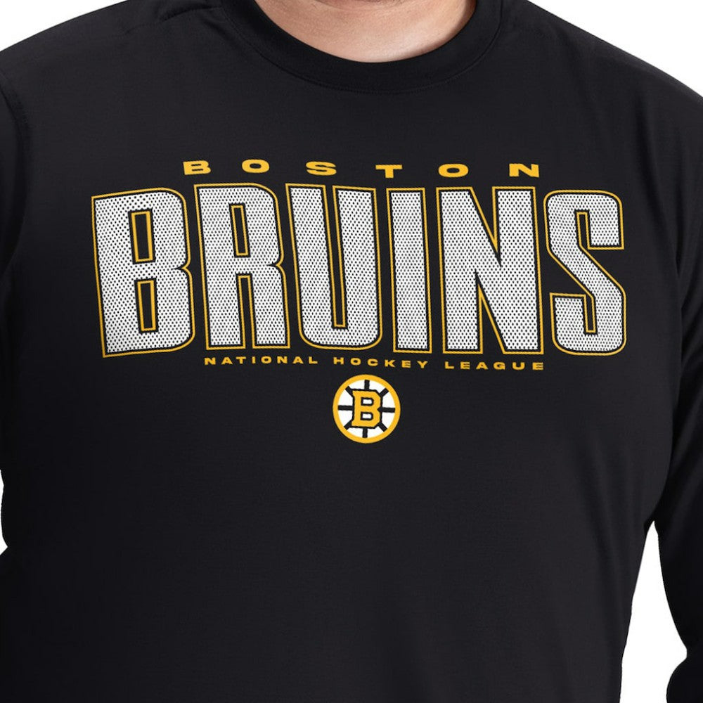 Boston Bruins G-III Sports by Carl Banks Adaptive Mesh Effect Long Sleeve T-Shirt - Black - NHL 203456829