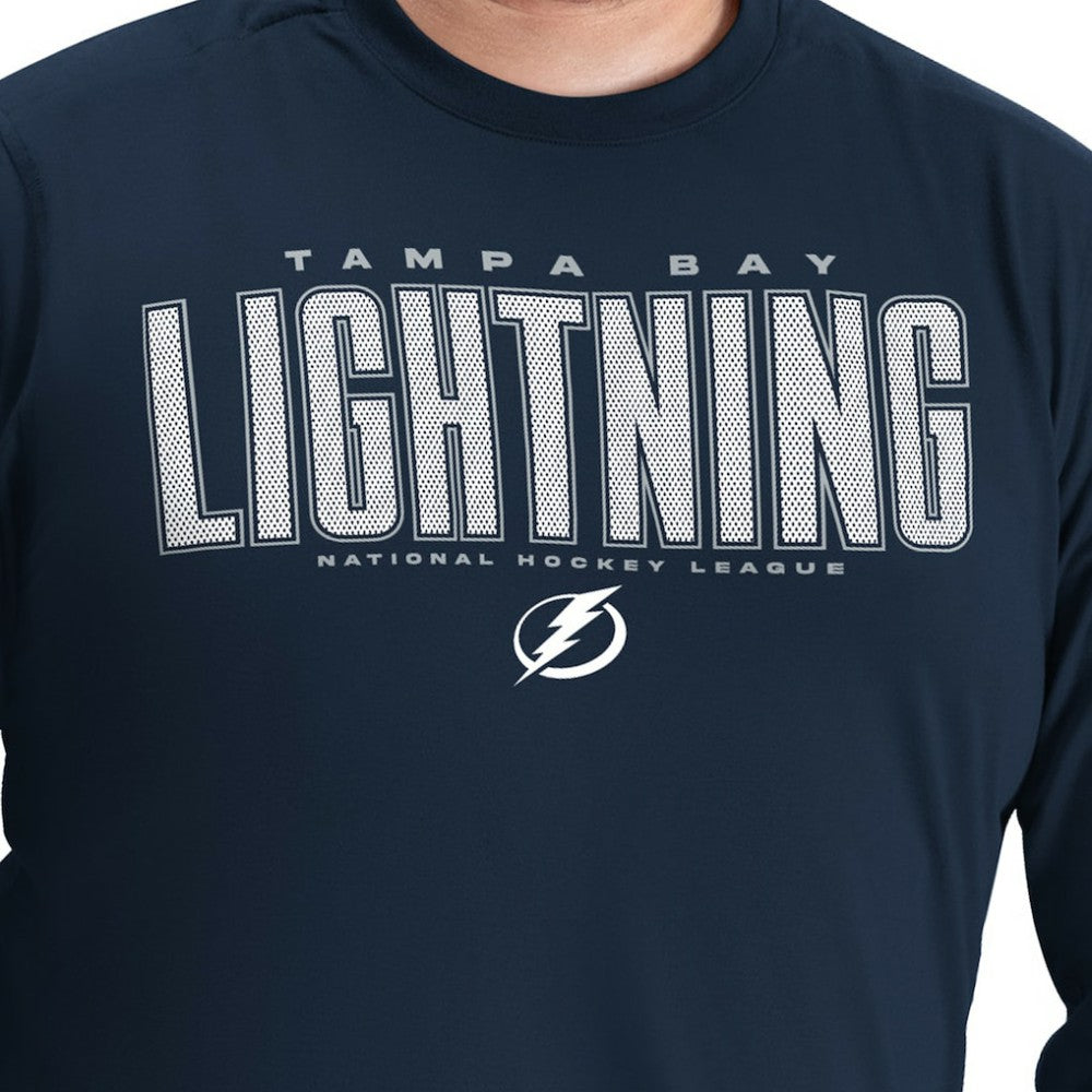Tampa Bay Lightning G-III Sports by Carl Banks Adaptive Mesh Effect Long Sleeve T-Shirt - Blue - NHL 203456835