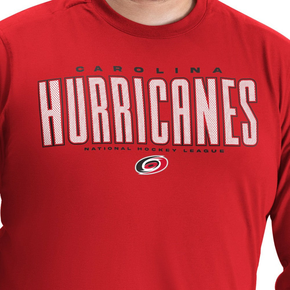 Carolina Hurricanes G-III Sports by Carl Banks Adaptive Mesh Effect Long Sleeve T-Shirt - Red - NHL 203456840