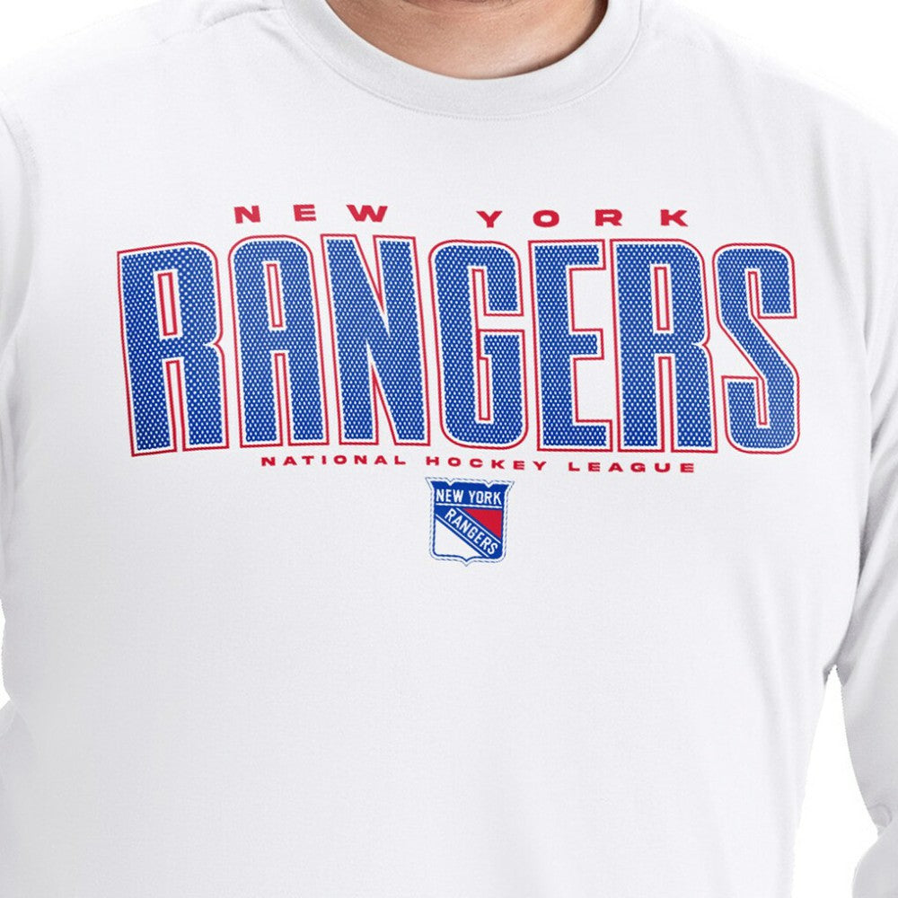 New York Rangers G-III Sports by Carl Banks Adaptive Mesh Effect Long Sleeve T-Shirt - White - NHL 203456844