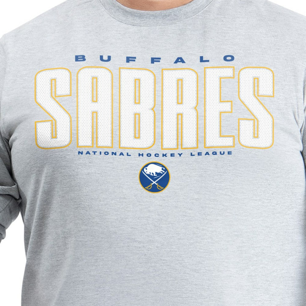 Buffalo Sabres G-III Sports by Carl Banks Adaptive Mesh Effect Long Sleeve T-Shirt - Gray - NHL 203456847