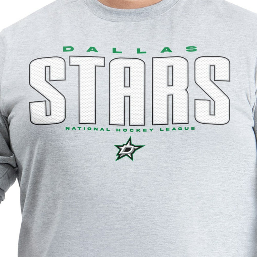 Dallas Stars G-III Sports by Carl Banks Adaptive Mesh Effect Long Sleeve T-Shirt - Gray - NHL 203456848