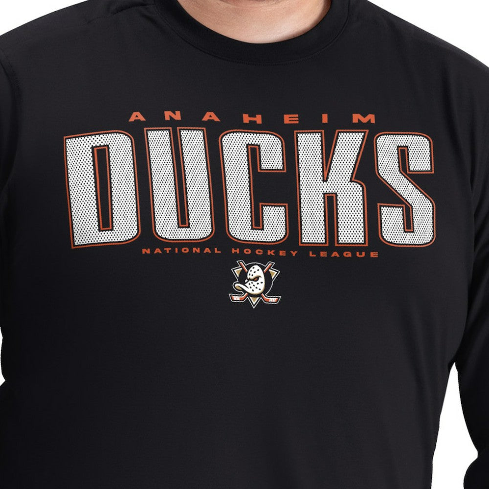 Anaheim Ducks G-III Sports by Carl Banks Adaptive Mesh Effect Long Sleeve T-Shirt - Black - NHL 203456852