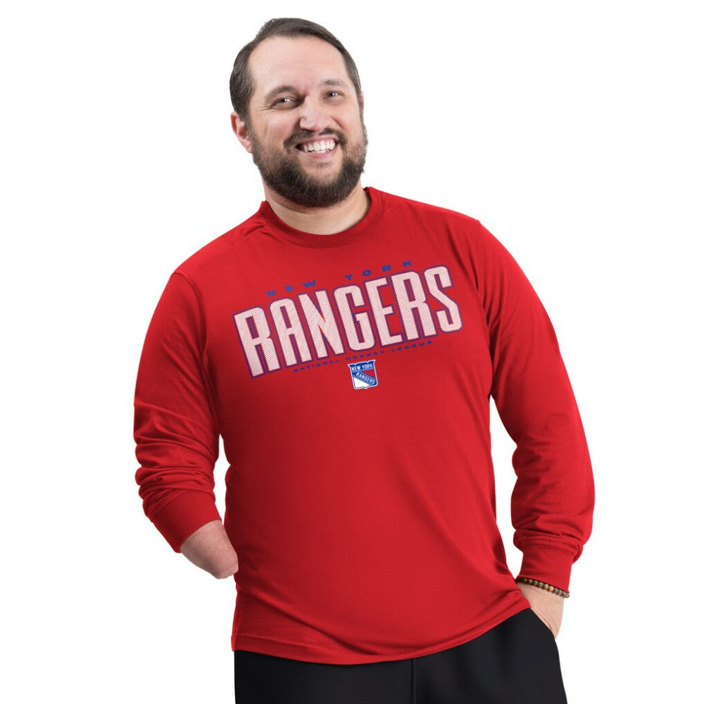 New York Rangers G-III Sports by Carl Banks Adaptive Mesh Effect Long Sleeve T-Shirt - Red - NHL 203456857